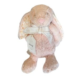 Snug Bunny Plush Pink Peach Floral Stuffed Toy 11" Soft Rabbit Lovey Infant NWT